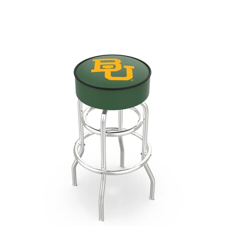 30 4 Baylor Cushion Seat,Double-Ring Chrome Swivel Bar Stool